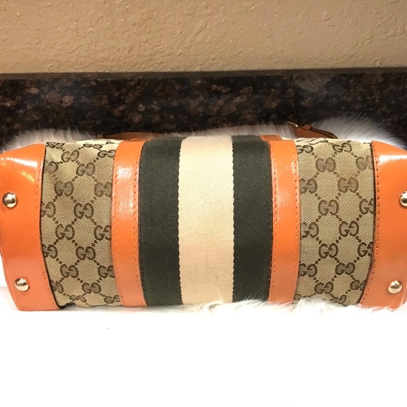 GUCCI Hobo GG Canvas Leather Orange - Picture 13 of 15